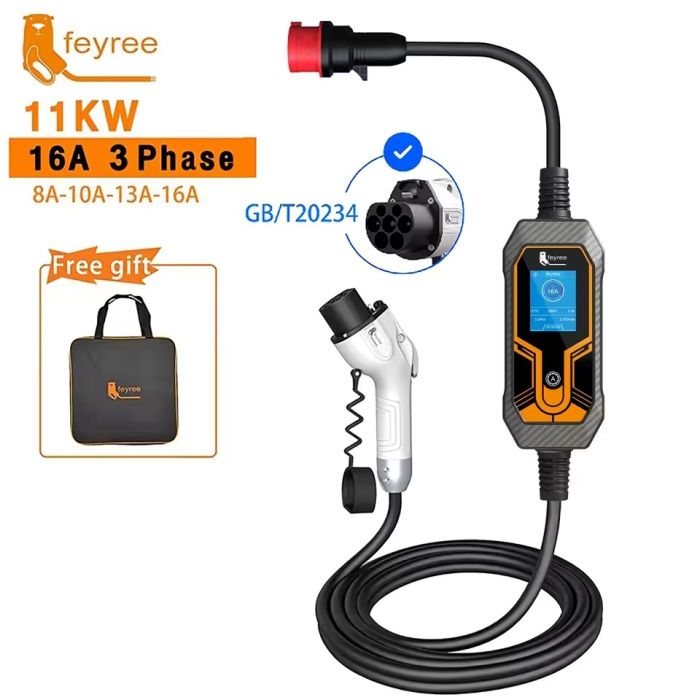 Зарядка для електромобіля Feyree 11кВт 16A GB/T
