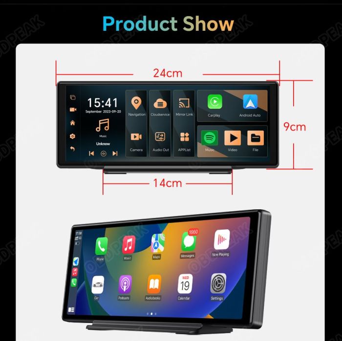 Авто экран OBDPEAK K50 LTE, Видеорегистратор, 4/64ГБ Android 13