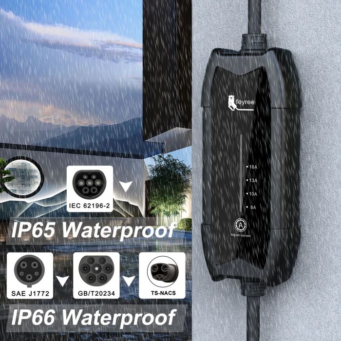 Зарядка для електромобіля Feyree 3.5кВт 16A GB/T