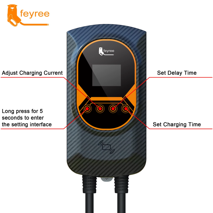 Зарядна станція для електромобіля Feyree 7кВт 32A Type1