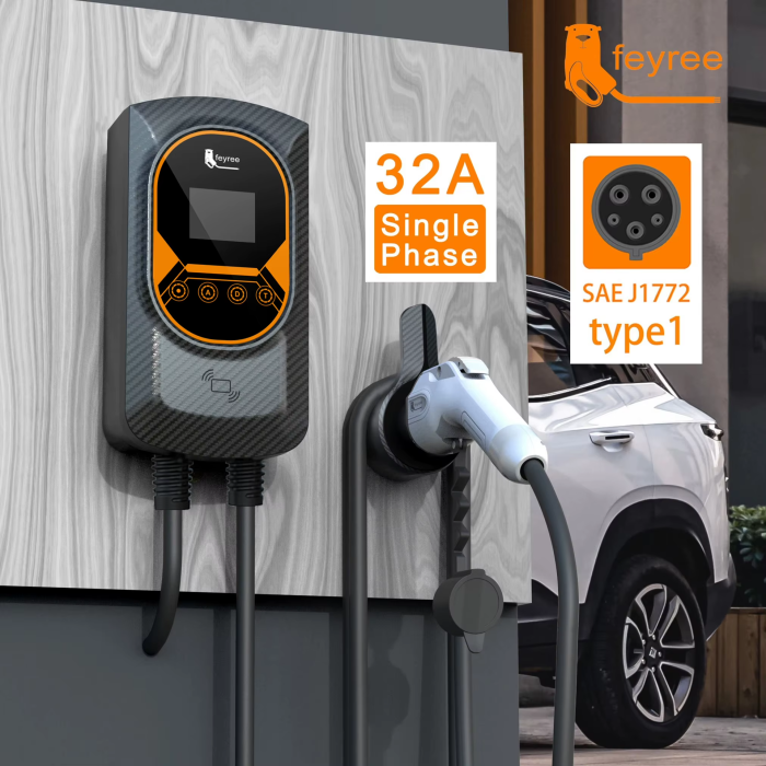 Зарядна станція для електромобіля Feyree 7кВт 32A Type1