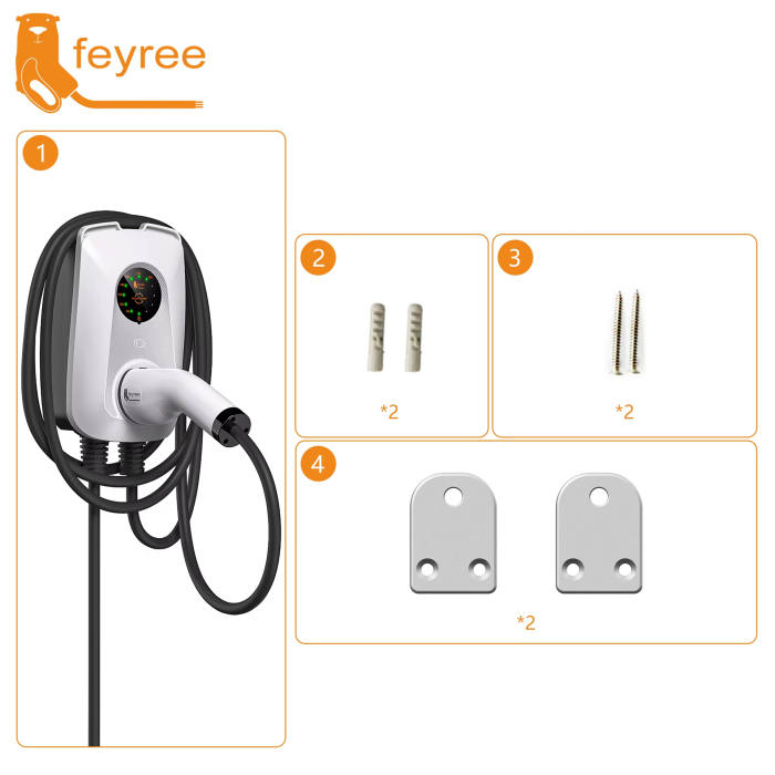 Зарядна станція для електромобіля Feyree 7кВт 32A Type2
