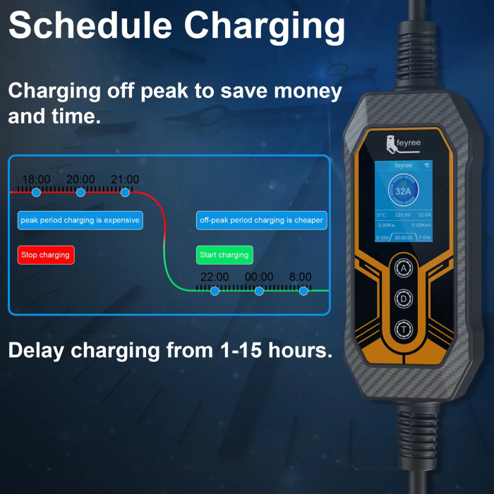 Зарядка для електромобіля Feyree 7кВт 32A GB/T Додатковий комплект