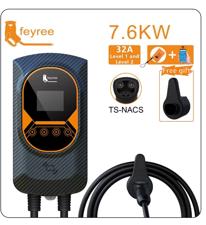Зарядна станція для електромобіля Feyree 7кВт 32A Tesla