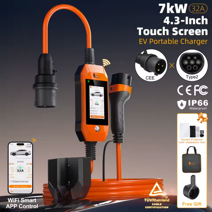 Зарядка для електромобіля Feyree 7кВт 32A Type2
