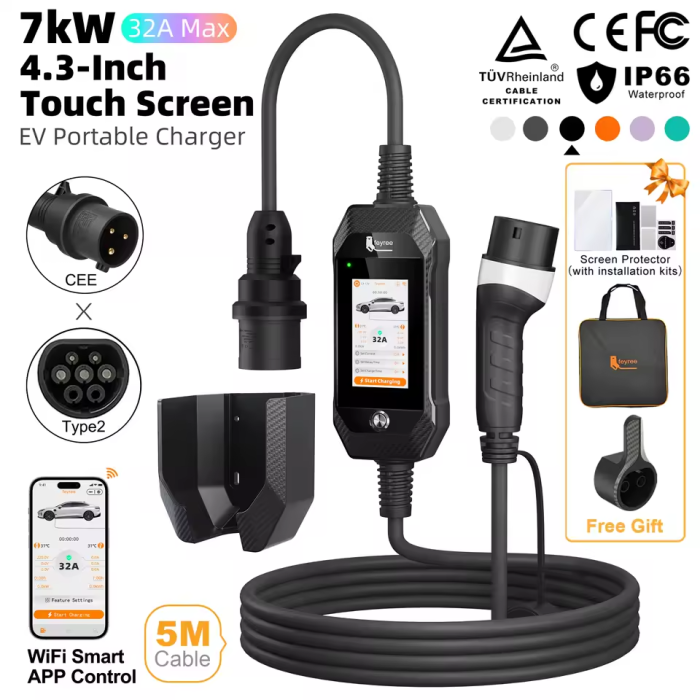Зарядка для електромобіля Feyree 7кВт 32A Type2