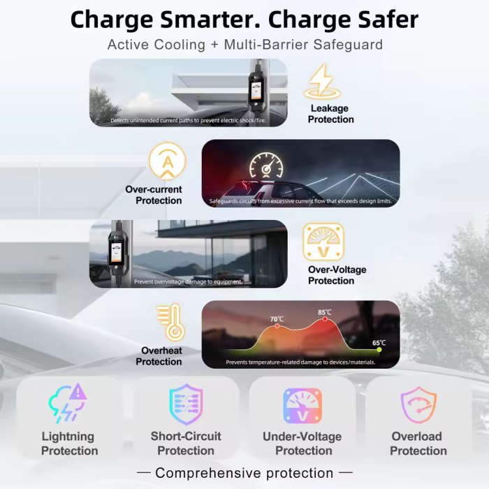 Зарядка для електромобіля Feyree 7кВт 32A Tesla