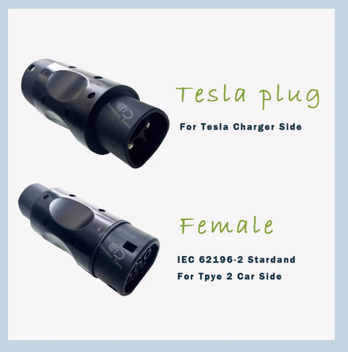 Перехідник Tesla на Type2 7кВт 32А