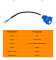 Перехідник Schuko у розетку Blue CEE 16A 3,5 Адаптер