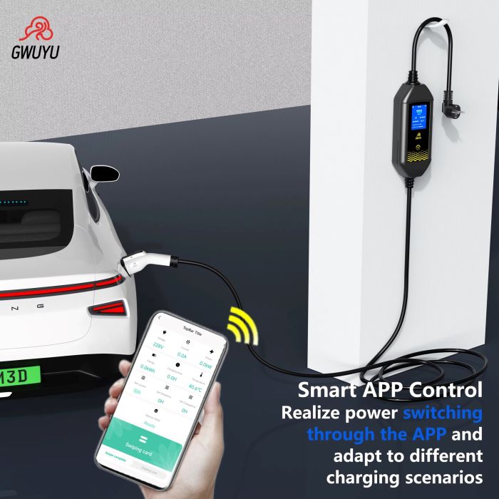 Зарядка для електромобіля GWUYU 3,5 кВт, Type1, APP Wi-Fi