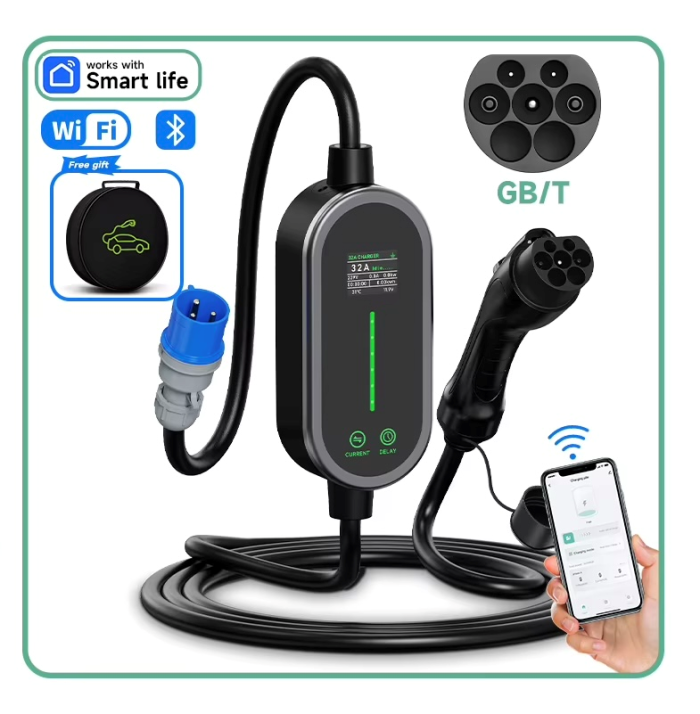 Зарядное устройство для электромобиля Afyeev 7 кВт 32A GB/T с Wi-Fi и APP