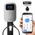 Зарядна станція для електромобіля JIGU Type1 Silver 7,6 кВт 32А | 1-фазна з Wi-Fi керуванням через свій додаток