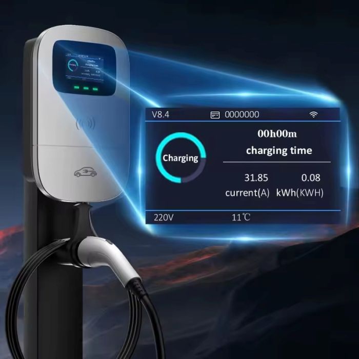Зарядна станція для електромобіля JIGU Type1 Silver 7,6 кВт 32А | 1-фазна з Wi-Fi керуванням через свій додаток