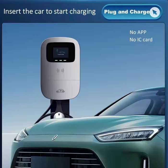 Зарядна станція для електромобіля JIGU Type1 Silver 7,6 кВт 32А | 1-фазна з Wi-Fi керуванням через свій додаток